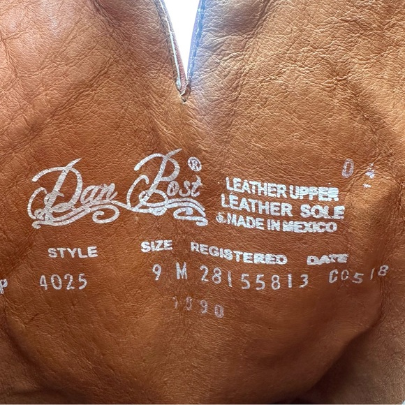 DAN POST WOMEN’S WESTERN HALLIE LEATHER BOOT COLOR: RED SIZE: 9 COWGIRL - Picture 13 of 16